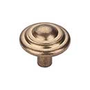 Top Knobs [M1476] Solid Bronze Cabinet Knob - Button Series - Light Bronze Finish - 1 3/4" Dia.