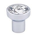Top Knobs [TK736PC] Die Cast Zinc Crystal Cabinet Knob - Wentworth Series - Clear - Polished Chrome Stem - 1 1/8&quot; Dia.