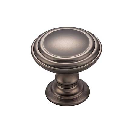 Top Knobs [TK321AG] Die Cast Zinc Cabinet Knob - Reeded Series - Ash Gray Finish - 1 1/2&quot; Dia.