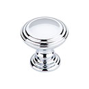 Top Knobs [TK321PC] Die Cast Zinc Cabinet Knob - Reeded Series - Polished Chrome Finish - 1 1/2&quot; Dia.