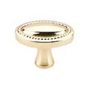 Top Knobs [M346] Die Cast Zinc Cabinet Knob - Oval Rope Series - Polished Brass Finish - 1 1/4&quot; L