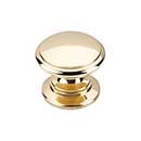 Top Knobs [M349] Die Cast Zinc Cabinet Knob - Ray Series - Polished Brass Finish - 1 1/4&quot; Dia.