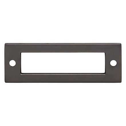 Top Knobs [TK923AG] Die Cast Zinc Cabinet Pull Backplate - Hollin Series - Ash Gray Finish - 3&quot; C/C - 3 1/2&quot; L