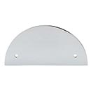 Top Knobs [TK54PC] Die Cast Zinc Cabinet Pull Backplate - Half Circle Series - Polished Chrome Finish - 2 1/2&quot; C/C - 5&quot; L