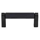 Top Knobs [M2628] Plated Steel Cabinet Bar Pull Handle - Amwell Series - Standard Size - Flat Black Finish - 3&quot; C/C - 3 3/8&quot; L