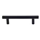 Top Knobs [M988] Plated Steel Cabinet Bar Pull Handle - Hopewell Series - Standard Size - Flat Black Finish - 3 3/4" C/C - 5 5/16" L