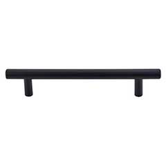 Top Knobs [M989] Plated Steel Cabinet Bar Pull Handle - Hopewell Series - Oversized - Flat Black Finish - 5 1/16&quot; C/C - 7&quot; L