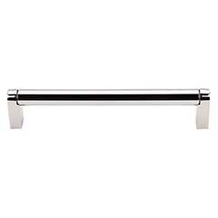 Top Knobs [M1257] Plated Steel Cabinet Bar Pull Handle - Pennington Series - Oversized - Polished Nickel Finish - 6 5/16&quot; C/C - 6 11/16&quot; L