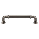 Top Knobs [TK323AG] Die Cast Zinc Cabinet Pull Handle - Reeded Series - Oversized - Ash Gray Finish - 5" C/C - 5 11/16" L