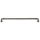 Top Knobs [TK326AG] Die Cast Zinc Cabinet Pull Handle - Reeded Series - Oversized - Ash Gray Finish - 12&quot; C/C - 12 11/16&quot; L