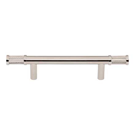 Top Knobs [TK3232PN] Steel Cabinet Pull Handle - Burnham Series - Standard Size - Polished Nickel Finish - 3 3/4&quot; C/C - 6 7/8&quot; L