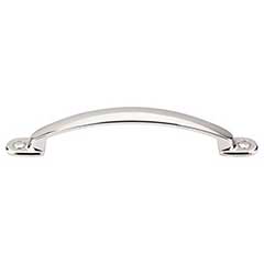Top Knobs [M1329] Die Cast Zinc Cabinet Pull Handle - Arendal Series - Oversized - Polished Nickel Finish - 5 1/16&quot; C/C - 6 3/4&quot; L