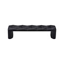 Top Knobs [TK561BLK] Die Cast Zinc Cabinet Pull Handle - Quilted Series - Standard Size - Flat Black Finish - 3 3/4" C/C - 4 1/4" L