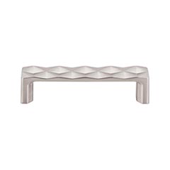 Top Knobs [TK561BSN] Die Cast Zinc Cabinet Pull Handle - Quilted Series - Standard Size - Brushed Satin Nickel Finish - 3 3/4&quot; C/C - 4 1/4&quot; L