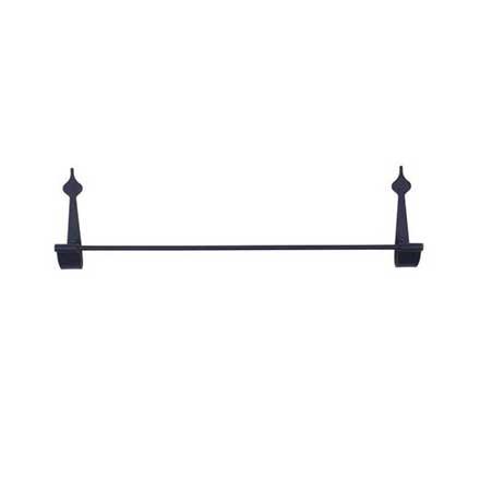 Acorn Manufacturing [AB8BP] Forged Iron Towel Bar - Spear - Black Finish - 24&quot; L