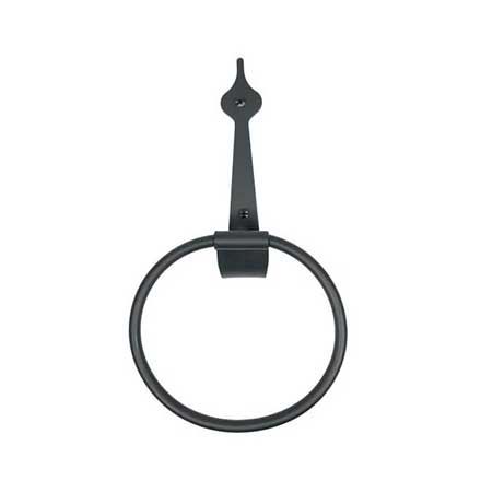 Acorn Manufacturing [AB5BP] Forged Iron Towel Ring - Spear - Black Finish - 6&quot; Dia.