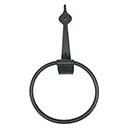 Acorn Manufacturing [AB5BP] Forged Iron Towel Ring - Spear - Black Finish - 6" Dia.