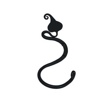 Acorn Manufacturing [LBDBP] Forged Iron Towel Ring - Leaf - Black Finish - 5" Dia.