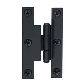 Acorn Manufacturing [AH2BQ] Steel Cabinet H-Hinge - Surface Mount - 3/8" Offset - Matte Black Finish - 3" H x 1 11/16" W