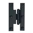 Acorn Manufacturing [AH2BQ] Steel Cabinet H-Hinge - Surface Mount - 3/8" Offset  - Matte Black Finish - 3" H x 1 11/16" W