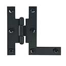 Acorn Manufacturing [AH3BQ] Steel Cabinet HL-Hinge - Surface Mount - Flush - Matte Black Finish - 3&quot; H x 3 5/16&quot; W - Pair