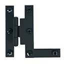 Acorn Manufacturing [AH4BQ] Steel Cabinet HL-Hinge - Surface Mount - 3/8&quot; Offset - Matte Black Finish - 3&quot; H x 3 1/8&quot; W - Pair