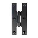 Acorn Manufacturing [AH5BQ] Steel Cabinet H-Hinge - Surface Mount - Flush - Matte Black Finish - 4&quot; H x 1 7/8&quot; W - Pair