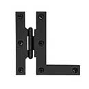 Acorn Manufacturing [AH6BQ] Steel Cabinet HL-Hinge - Surface Mount - Flush - Matte Black Finish - 4" H x 4" W - Pair