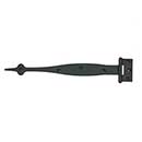 Acorn Manufacturing [AI2BQ] Steel Cabinet Strap Hinge - Spear End - Surface Mount - Flush - Matte Black Finish - 9&quot; L - Pair