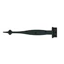 Acorn Manufacturing [AI4BQ] Steel Cabinet Strap Hinge - Spear End - Surface Mount - 3/8&quot; Offset - Matte Black Finish - 9&quot; L - Pair