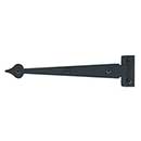 Acorn Manufacturing [AIKBQ] Steel Cabinet Strap Hinge - Heart End - Surface Mount - 3/8&quot; Offset - Matte Black Finish - 7 3/8&quot; L - Pair