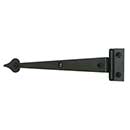 Acorn Manufacturing [AIVBQ] Steel Cabinet Strap Hinge - Heart End - Surface Mount - 3/4&quot; Offset - Matte Black Finish - 6 3/4&quot; L - Pair