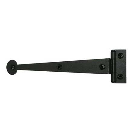 Acorn Manufacturing [AIWBQ] Steel Cabinet Strap Hinge - Bean End - Surface Mount - 3/4&quot; Offset - Matte Black Finish - 6 1/4&quot; L - Pair