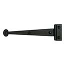 Acorn Manufacturing [AIWBQ] Steel Cabinet Strap Hinge - Bean End - Surface Mount - 3/4" Offset - Matte Black Finish - 6 1/4" L - Pair