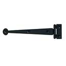 Acorn Manufacturing [AIXBQ] Steel Cabinet Strap Hinge - Bean End - Surface Mount - Flush - Matte Black Finish - 6 7/8&quot; L - Pair