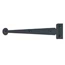 Acorn Manufacturing [AIYBQ] Steel Cabinet Strap Hinge - Bean End - Surface Mount - 3/8" Offset - Matte Black Finish - 6 7/8" L - Pair