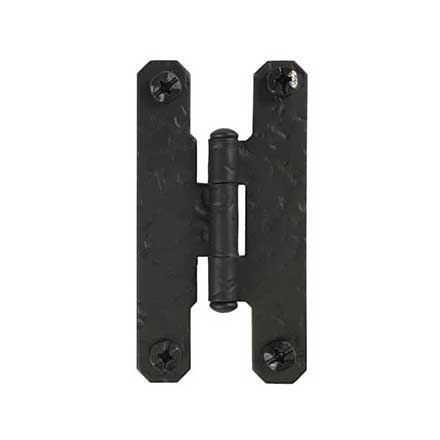 Acorn Manufacturing [RH2BQ] Steel Cabinet H-Hinge - Rough - Surface Mount - 3/8&quot; Offset - Matte Black Finish - 3&quot; H x 1 5/8&quot; W - Pair