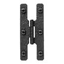 Acorn Manufacturing [RHBBQ] Steel Cabinet H-Hinge - Rough - Surface Mount - Flush - Matte Black Finish - 4 1/2" H x 1 7/8" W - Pair