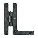 Acorn Manufacturing [RHDBQ] Steel Cabinet HL-Hinge - Rough - Surface Mount - Flush - Matte Black Finish - 4 1/2" H x 4 3/16" W - Pair