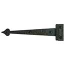 Acorn Manufacturing [RIQBQ] Steel Cabinet Strap Hinge - Heart End - Rough - Surface Mount - 3/4&quot; Offset - Matte Black Finish - 6 3/4&quot; L - Pair