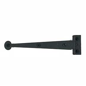 Acorn Manufacturing [RIUBQ] Steel Cabinet Strap Hinge - Bean End - Rough - Surface Mount - 3/4" Offset - Matte Black Finish - 6 7/8" L - Pair