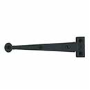 Acorn Manufacturing [RIUBQ] Steel Cabinet Strap Hinge - Bean End - Rough - Surface Mount - 3/4&quot; Offset - Matte Black Finish - 6 7/8&quot; L - Pair