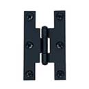Acorn Manufacturing [AH1BQ] Steel Cabinet H-Hinge - Surface Mount - Flush - Matte Black Finish - 3" H x 1 13/16" W - Pair