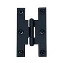 Acorn Manufacturing [AH1BQ] Steel Cabinet H-Hinge - Surface Mount - Flush - Matte Black Finish - 3&quot; H x 1 13/16&quot; W - Pair