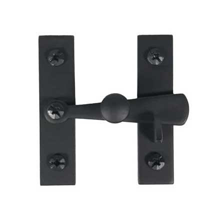 Acorn Manufacturing [ALJBR] Forged Iron Cabinet Latch - Smooth - Knob &amp; Bar - Matte Black Finish - 1 7/8&quot; L