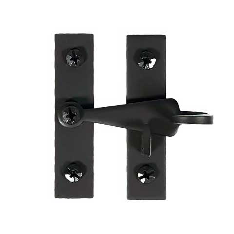 Acorn Manufacturing [ALKBR] Forged Iron Cabinet Latch - Smooth - Pig Tail - Matte Black Finish - 1 3/8" L
