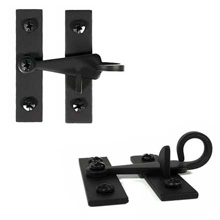 Acorn Manufacturing [ALKBR] Forged Iron Cabinet Latch - Smooth - Pig Tail - Matte Black Finish - 1 3/8&quot; L