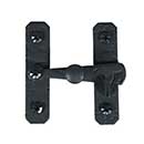 Acorn Manufacturing [RLDBP] Forged Iron Cabinet Latch - Rough - Knob & Bar - Matte Black Finish - 1 7/8" L