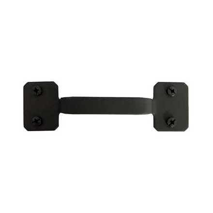 Acorn Manufacturing [APGBP] Forged Iron Cabinet Pull Handle - Smooth - Large Square Ends - Matte Black Finish - 4&quot; C/C - 5&quot; L