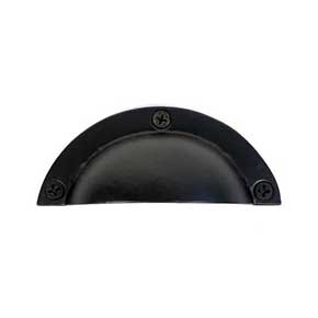Acorn Manufacturing [APUBP] Forged Iron Drawer Bin Pull - Matte Black Finish - 3" C/C - 3 1/2" L